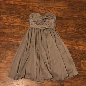 H&M Grey Strapless Chiffon Dress